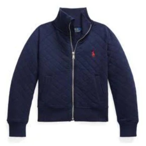 2 pc Polo Ralph Lauren Quilted Navy Jacquard Jacket & Shorts NWT Size Small (7)